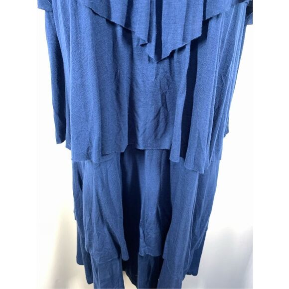 Apt. 9 Royal Blue Brown Beaded Tiered Dress Size  Medium - Picture 7 of 8